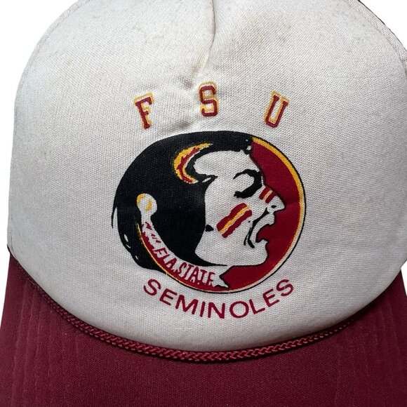 Florida State Seminoles Snapback Trucker Hat Cap Dad FSU Football Vintage 80's - Picture 8 of 12